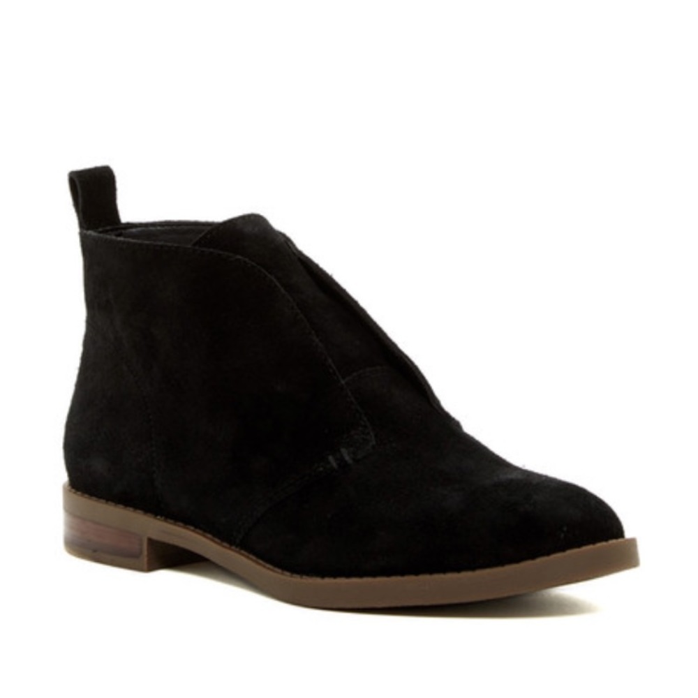 Franco Sarto Black Suede Chukka Booties